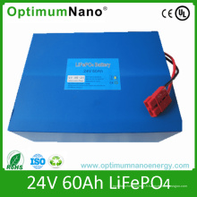 Batterie de 24F 60ah LiFePO4, paquet favorable à l&#39;environnement de stockage de batterie solaire